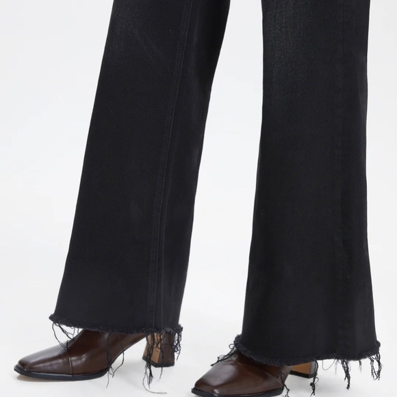 BAYEAS High -Rise Wide Leg Jeans with Frayed Hem. SZ 16W - Picture 2 of 7